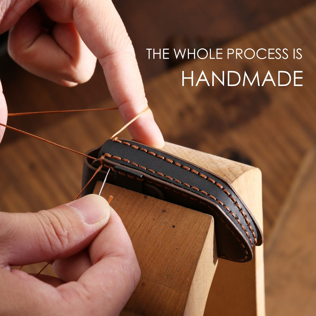 Carsine Dodge GMC Leather Car Key Cover 4,5,6 Button Black / 4 Button