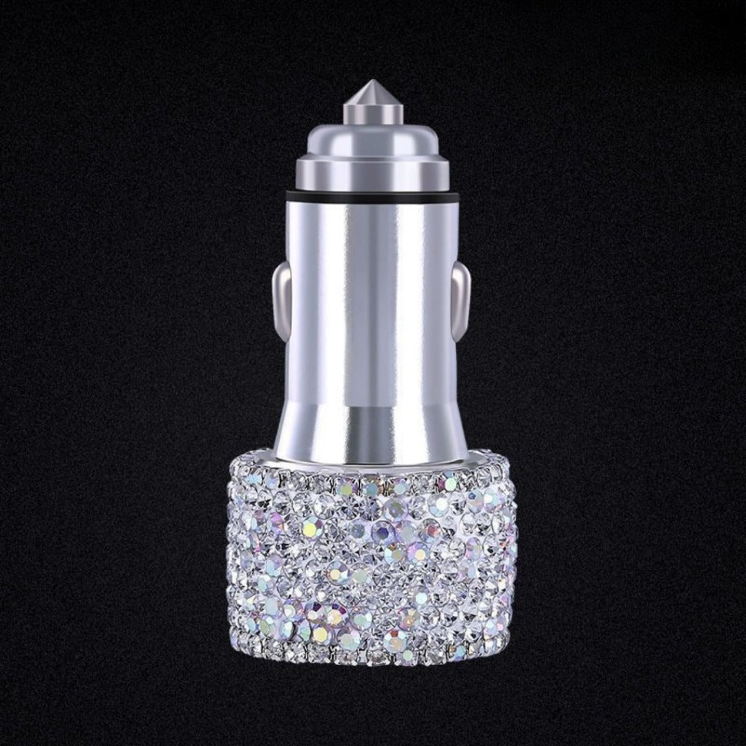 Car Rhinestone Charging Set