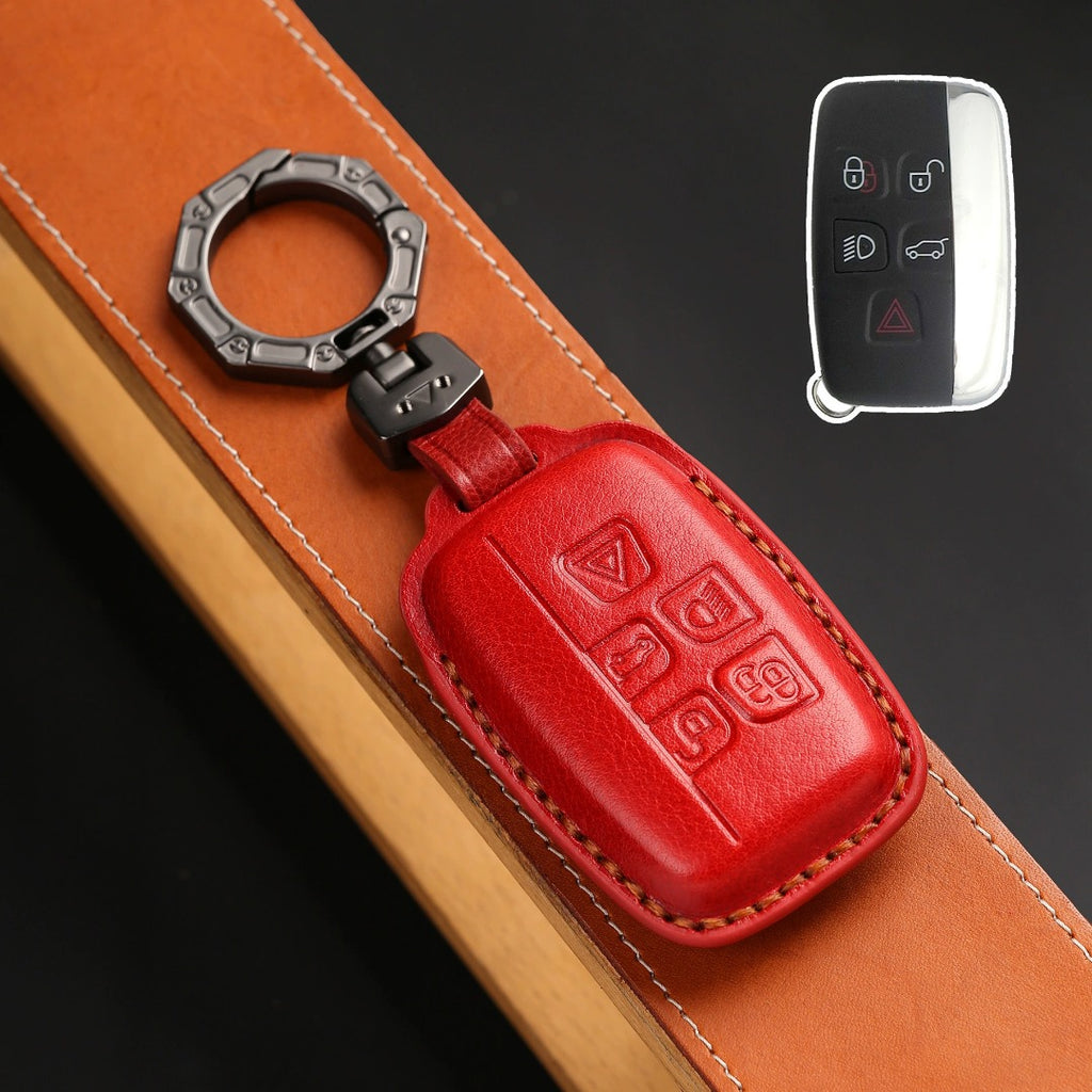 Land Rover/Jaguar Leather Key Cover | Handmade Full-Grain | Precision Fit 2010-2025 Models