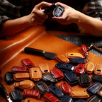 Porsche-Schlüsselhülle | Echtes Leder, wasserdicht | Passend für alle Modelle