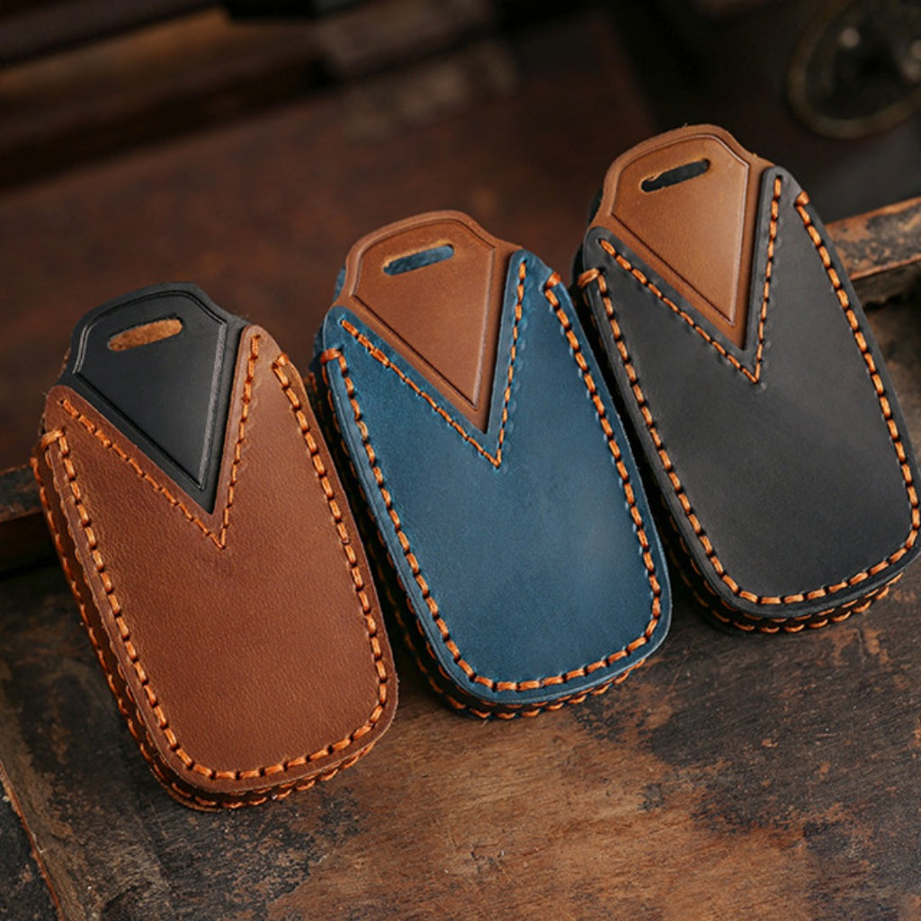 Étui en cuir pour clé de voiture Toyota Yaris 2 ou 3 boutons