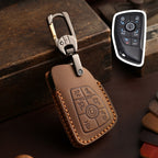 Carsine Buick Avenir GL8 Century Leather Car Key Cover Brown