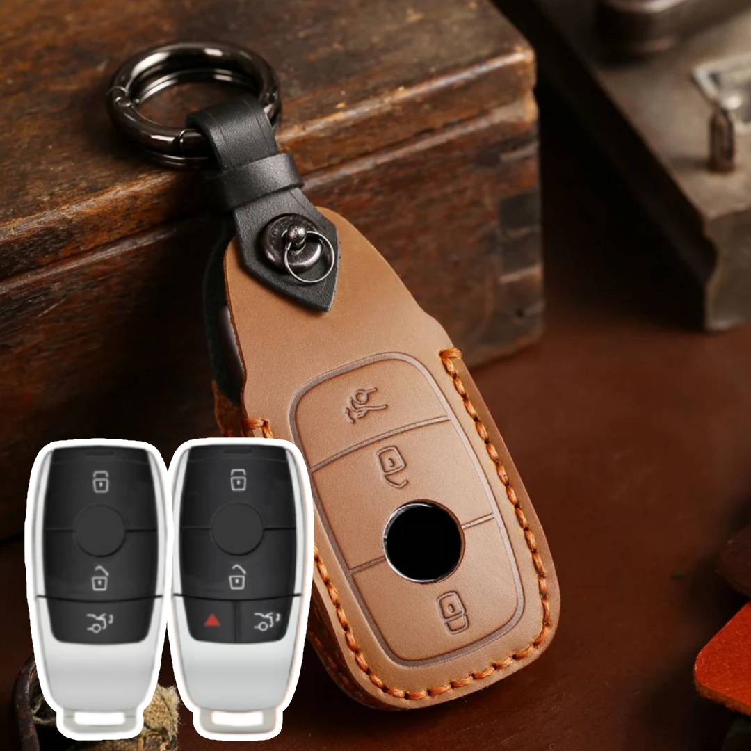 Mercedes-Benz Leder-Autoschlüsselhülle mit 3 und 4 Tasten