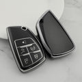 Carsine Chevrolet GMC Buick Car Key Cover Silver Edge Black / Key case