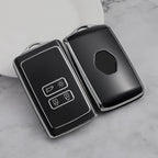 Carsine Renault Car Key Cover Silver Edge Black / Key case