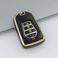 Carsine Isuzu Car Key Case Golden Edge Black