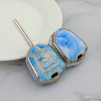 Étui pour clé de voiture Isuzu en or incrusté de jade