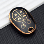 Toyota Sienna Tacoma Tundra Highlander Car Key Case Golden Edge