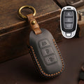 Carsine Hyundai Elantra Leather Car Key Cover 3 Button Black / 3 Button