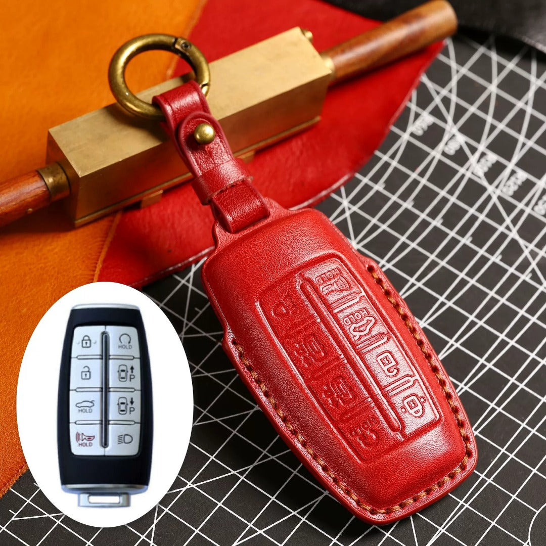 Luxury Genesis Key Fob Case - Handmade Leather Protector