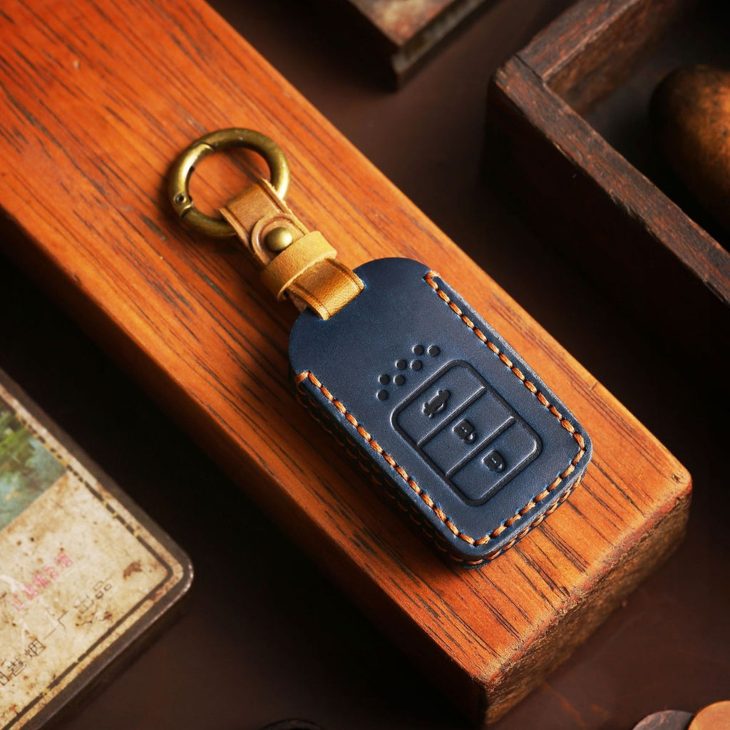 Honda CRV Lingpai XRV Civic Odyssey Elysion Accord Guandao Fit Leder-Autoschlüsselhülle für 2, 3, 4, 5 und 6 Tasten