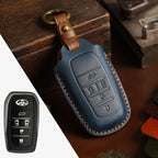 Carsine Toyota Leather Car Key Cover Blue / Type B