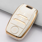 Carsine Kia Car Key Case Golden Edge White / Key case